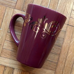 Maroon Mug with gold embellishments new, never used